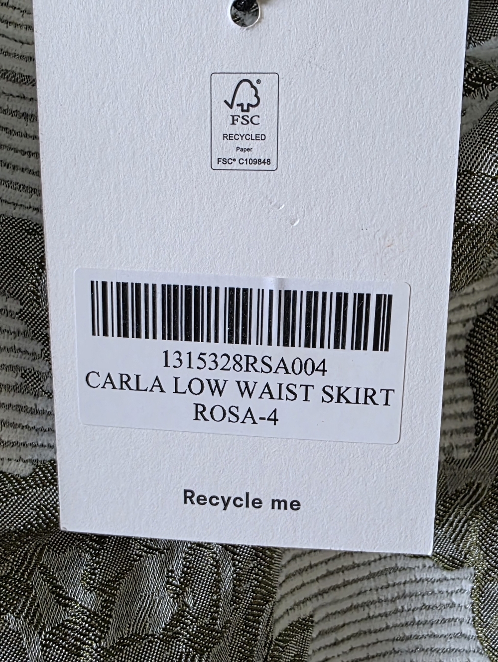 NWT Reformation Carla Low Rise Mini Skirt In Rosa Size 4 - Picture 6 of 7